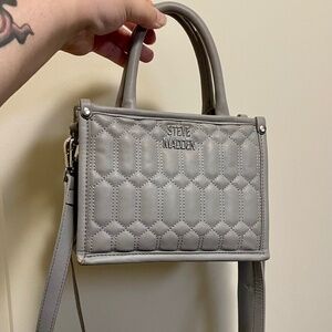 Steve Madden Quilted Gray Crossbody
